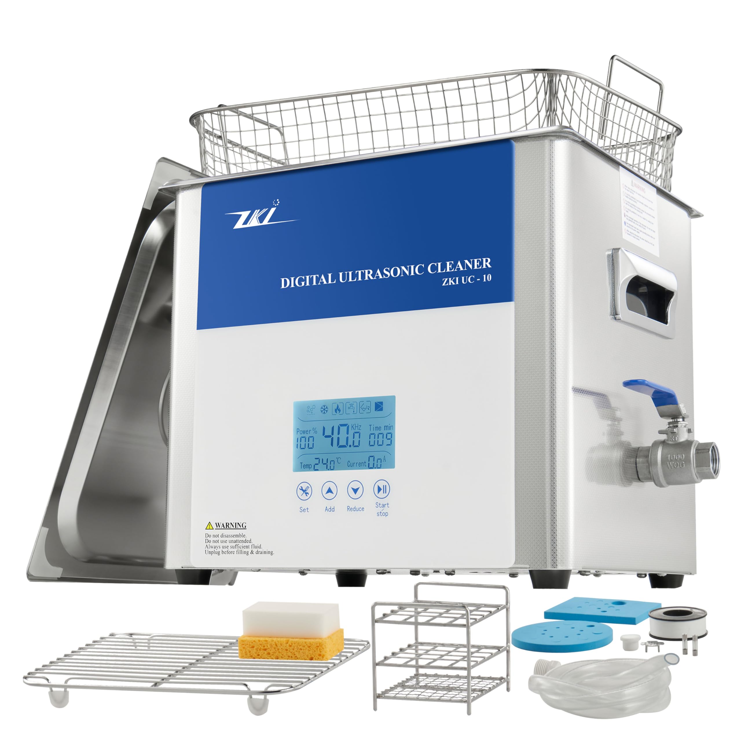 超音波洗浄器 600W 加熱・強度・時間調整可 Amazon | ZKI 10L 超音波洗浄器 600W 加熱・強度・時間調整可 脱気